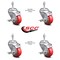 Service Caster 3.5 Inch Red Polyurethane Swivel 3/8 Inch Threaded Stem Caster Set with Brake SCC-TS20S3514-PPUB-RED-TLB-381615-4 - alternate 4